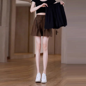 Casual Shorts Women's High Waist Summer Thin Plus Size